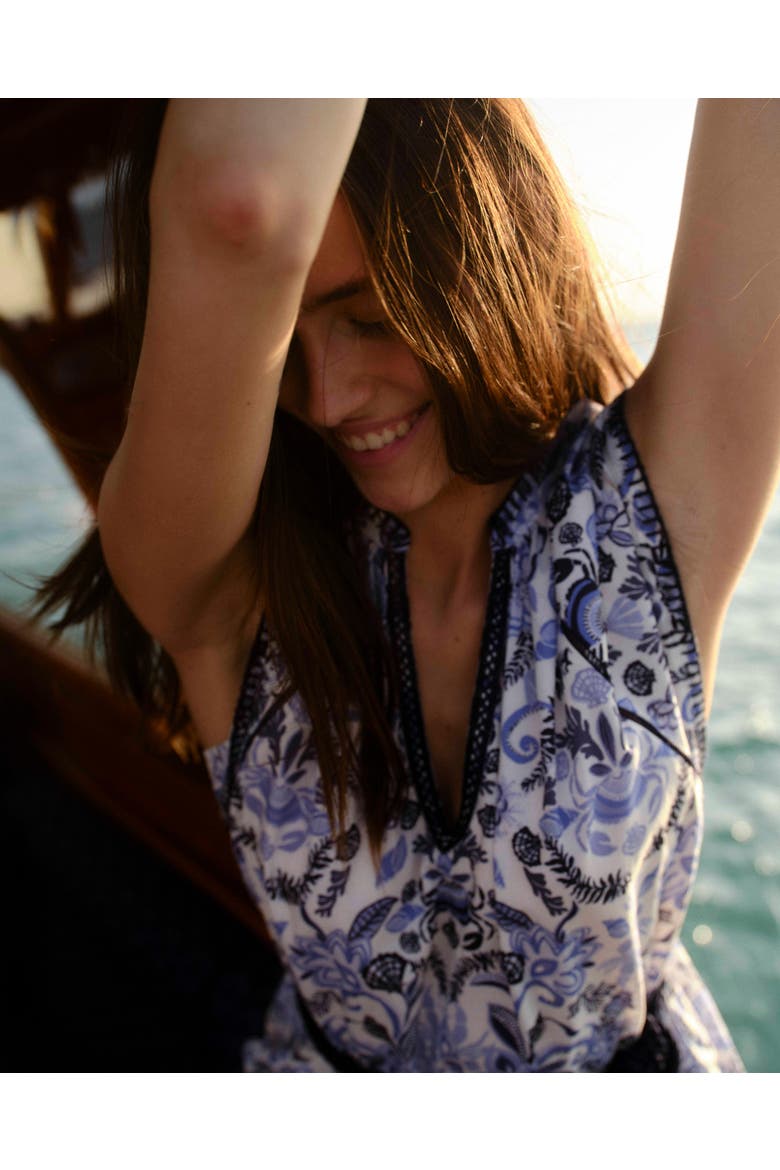 Harper Printed Mini Dress, Alternate, color, Mariners Bloom