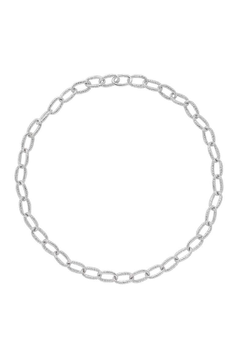 Hula Linked Necklace, Main, color, Sterling Silver
