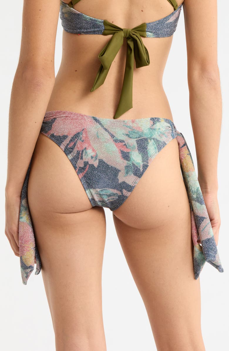 free-est by Free People Renee Metallic Bikini Bottoms, Alternate, color, Flower Riot