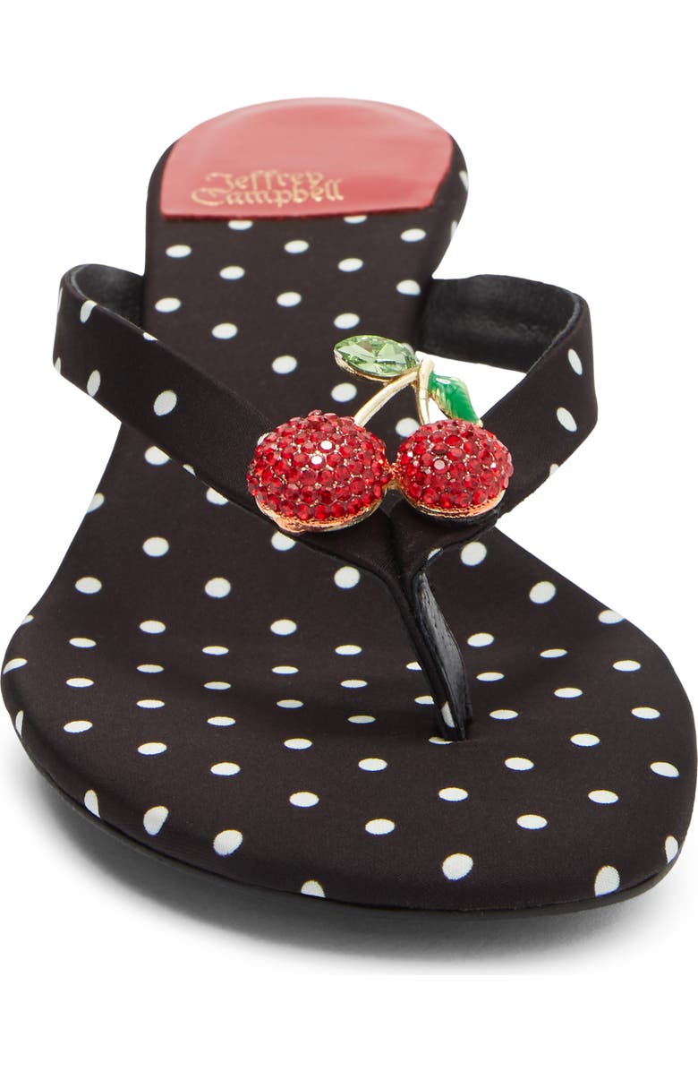 Jeffrey Campbell QT-Pie Flip Flop, Alternate, color, Black White Polka Dots
