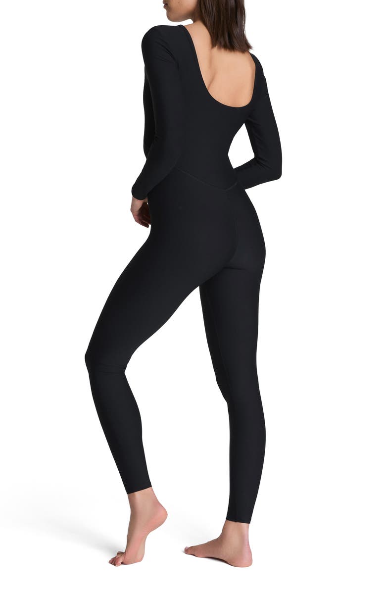SPANX<sup>®</sup> SPANXsmooth<sup>™</sup> OnForm Open Back Long Sleeve Jumpsuit, Alternate, color, Very Black