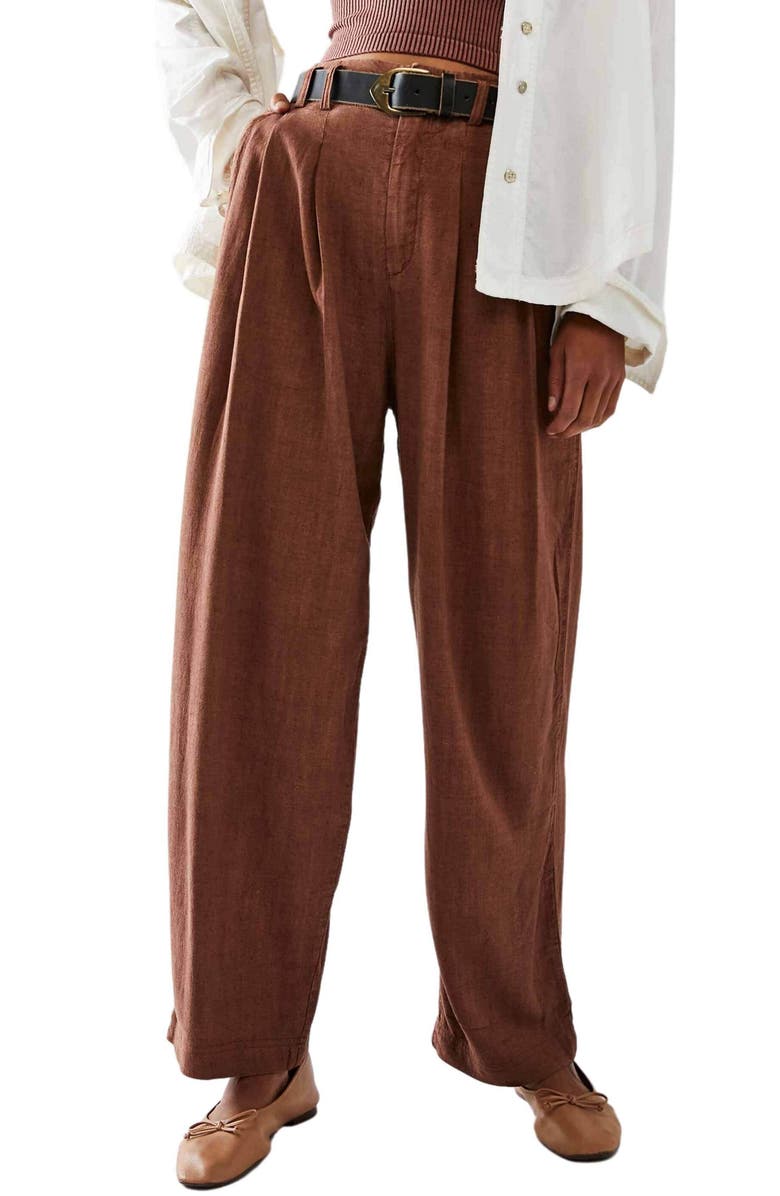 Free People Calla Pleated Trousers, Main, color,