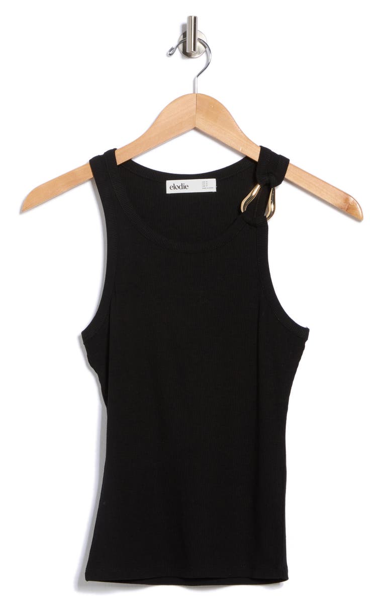 Elodie Ring Detail Tank, Alternate, color, Black