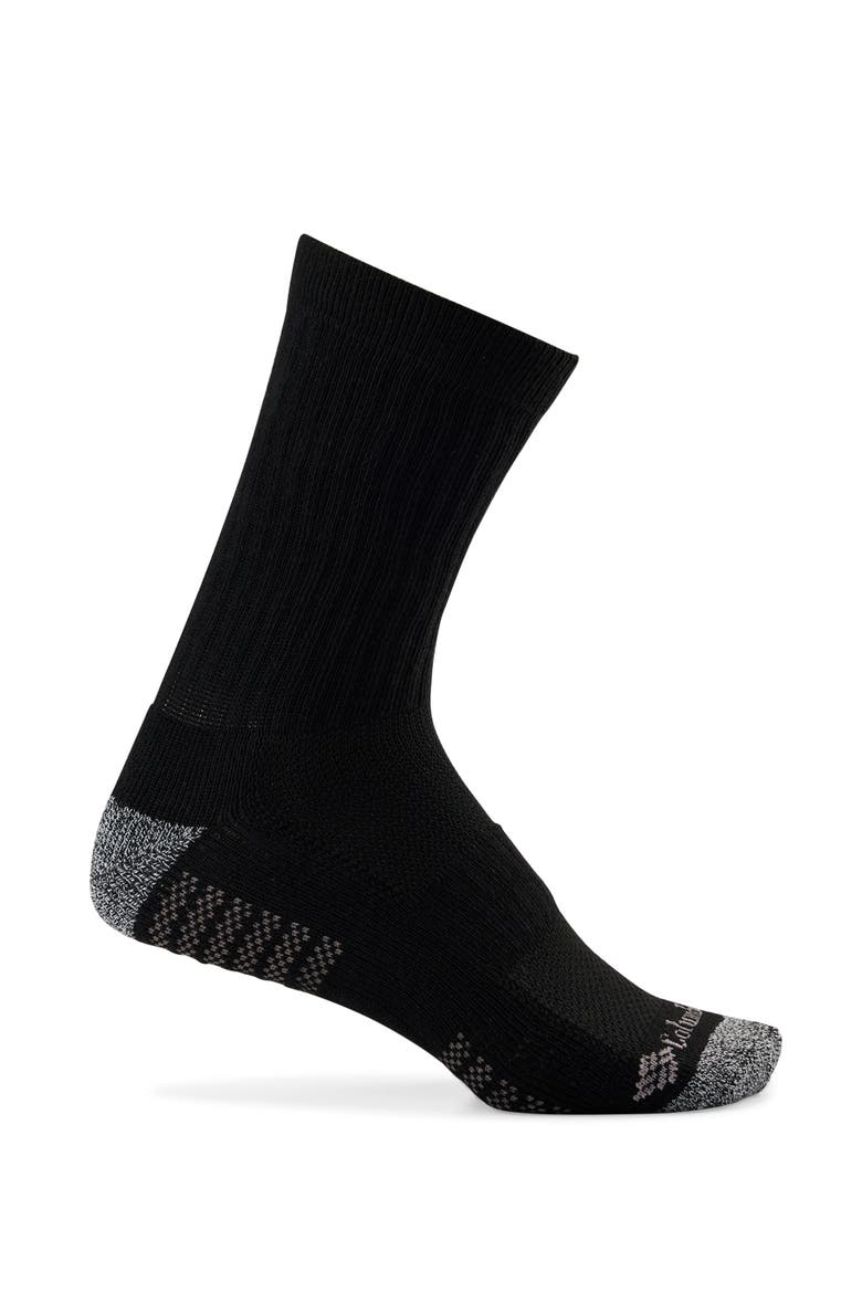 Big & Tall 6-pk Athletic Crew Socks V2, Alternate, color, BLACK