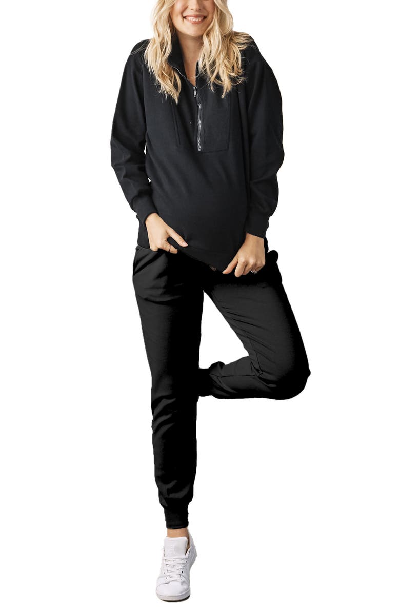 Angel Maternity Maternity/Nursing Track Jacket & Pants Set, Main, color, 