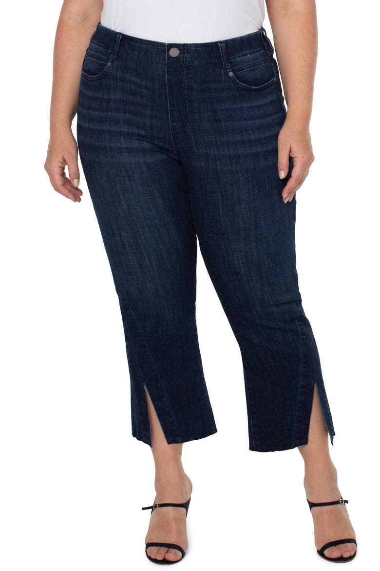 Gia Glider Pull-On Twisted Seam Crop Flare Jeans, Main, color, COLUMBIA