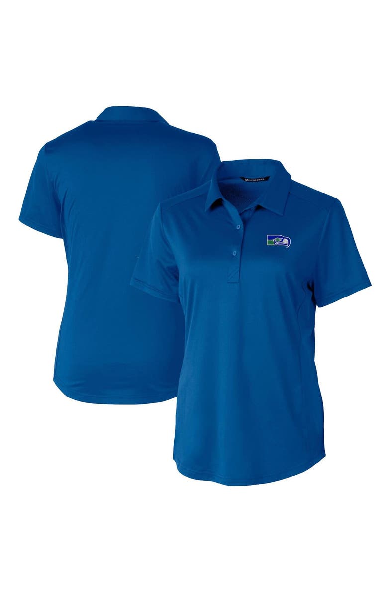Cutter & Buck Women's Cutter & Buck Royal Seattle Seahawks Throwback Logo Prospect Textured Stretch Polo, Main, color, 