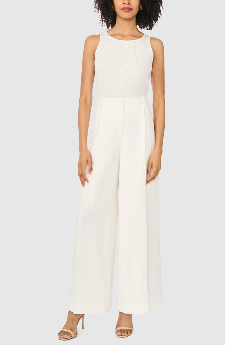 Ted Baker Wide Leg Suit Pants, Alternate, color, Egret