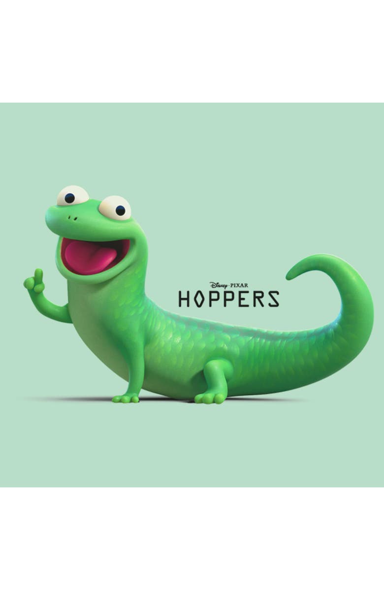 Hoppers Girl's Hoppers Tom Lizard Happy and Cute Pose  Graphic T-Shirt, Alternate, color, Mint