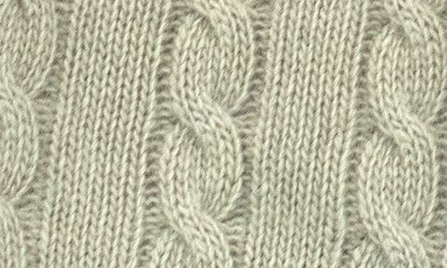 Portolano Cashmere Cable Knit Beanie In Green