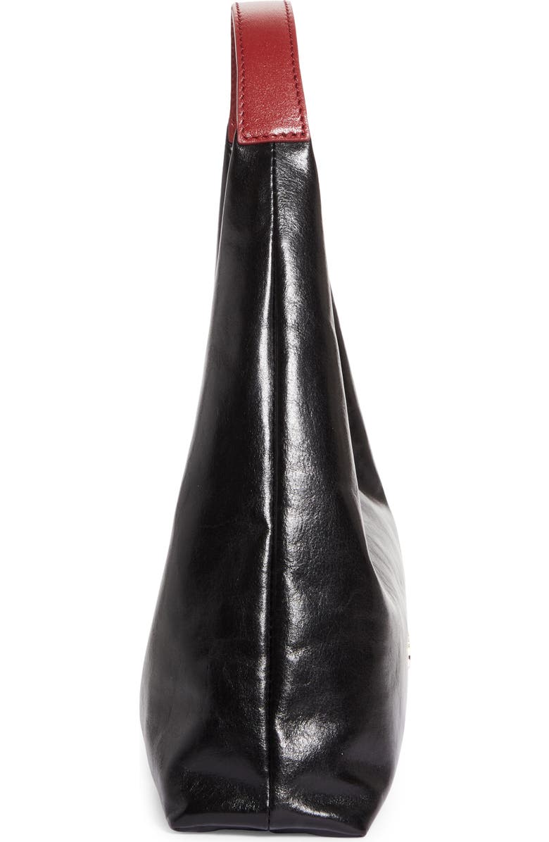 Marni Mini Leather Top Handle Bag, Alternate, color, 00N99 Black