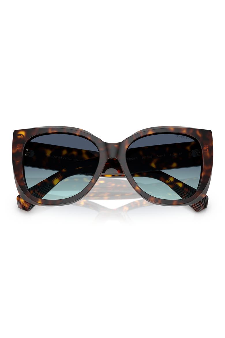 55mm Gradient Square Sunglasses, Alternate, color, HAVANA