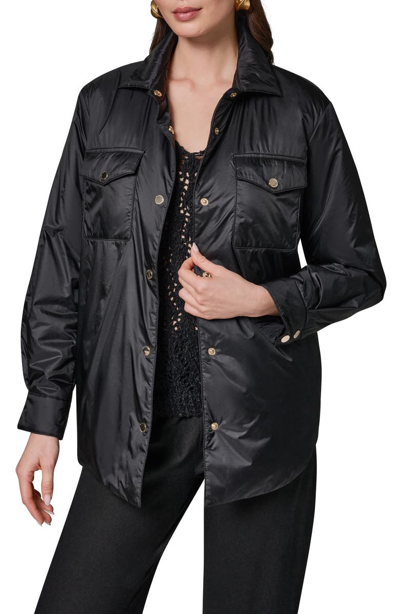 Donna Karan New York Snap Front Shirt Jacket, Main, color, 