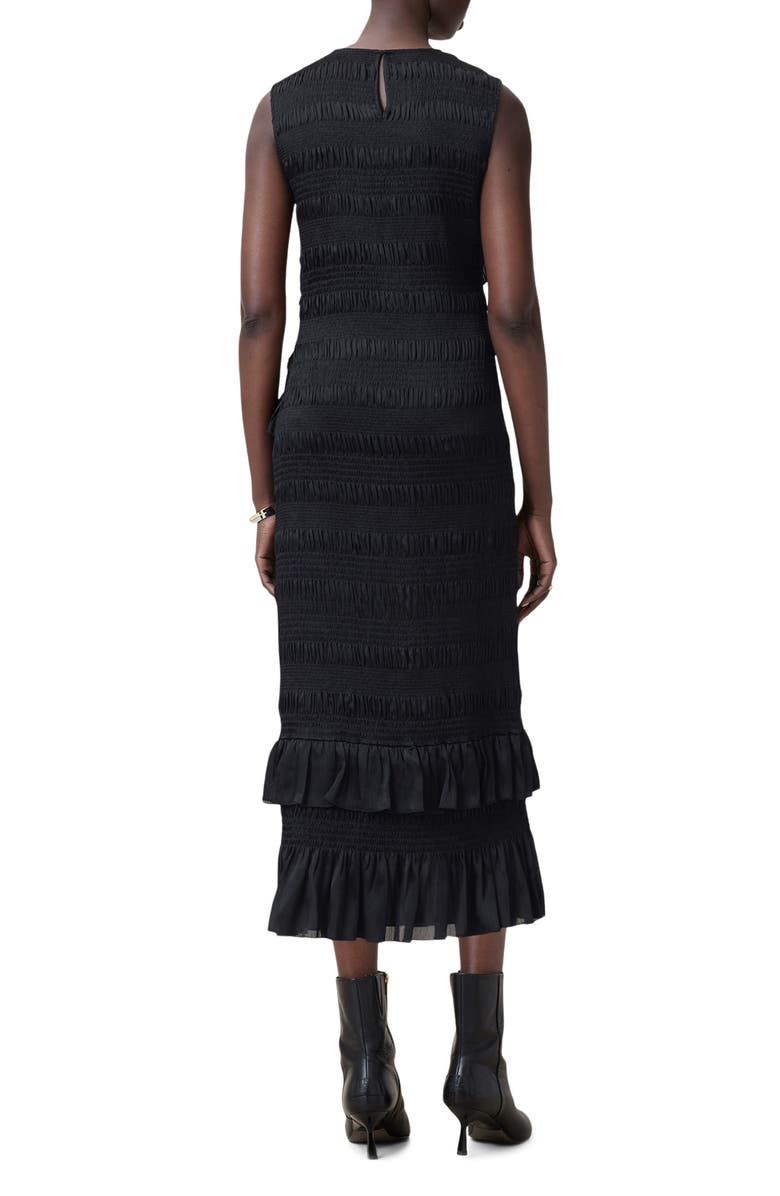 AllSaints Nyla Sleeveless Ruffle Dress, Alternate, color,