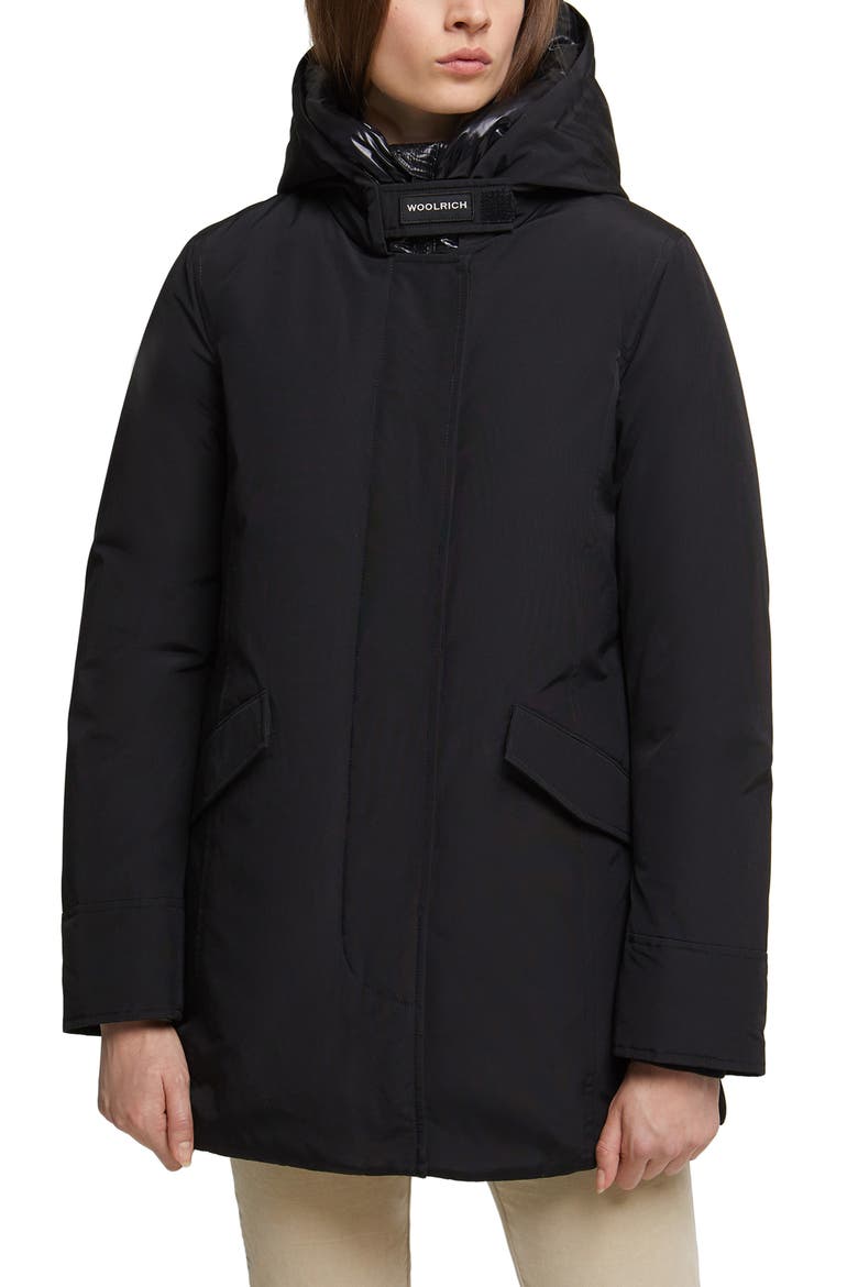 Arctic Hooded Down Parka, Main, color, BLACK