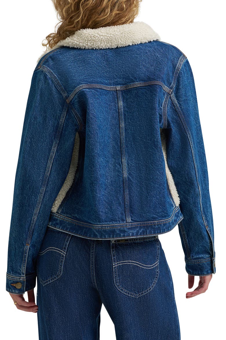 Mixed Media Denim Jacket, Alternate, color, TALK TO ME