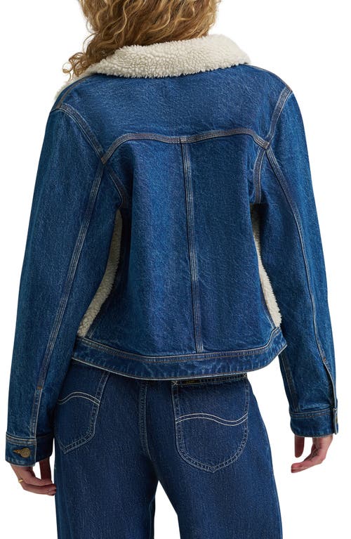 Lee Mixed Media Denim Jacket In Blue