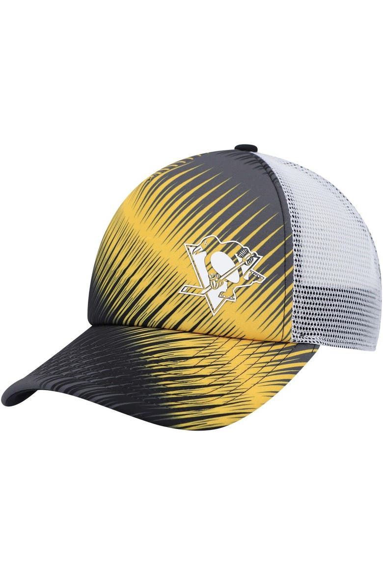 Women's adidas Black/White Pittsburgh Penguins Graphic Foam Trucker Snapback Hat, Main, color, Black