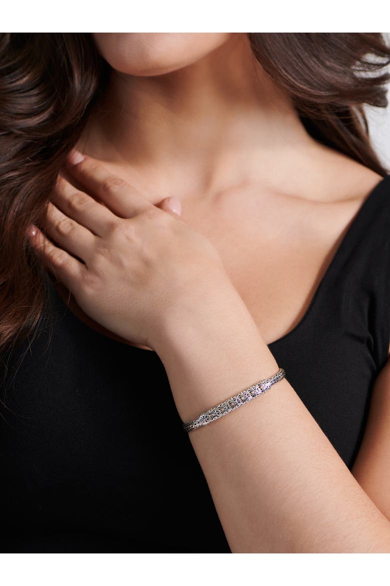 Dragon Skin Dragon Bone Chain Bracelet in Sterling Silver and 18K Gold Accents, Alternate, color, Silver