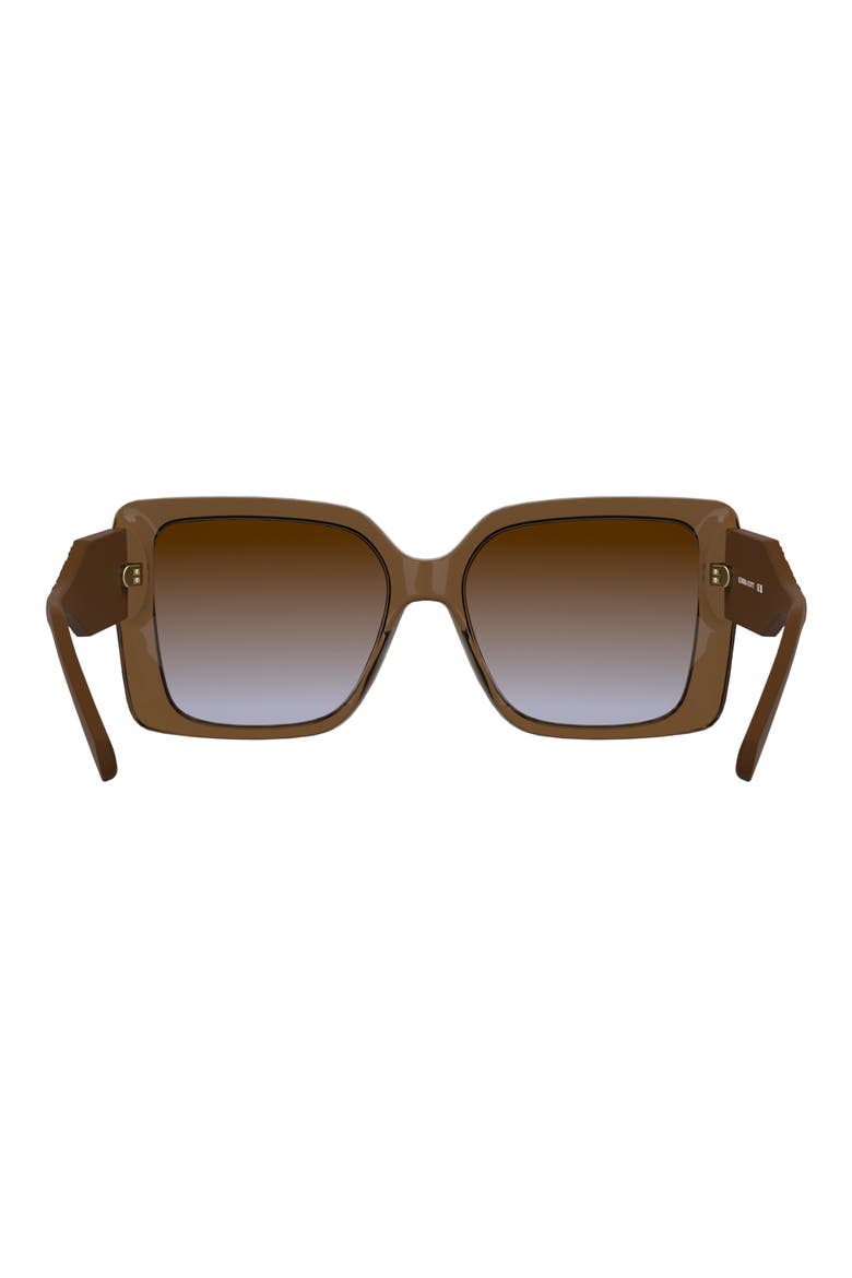 Amber Filigree 56mm Gradient Rectangular Sunglasses, Alternate, color, CARAMEL