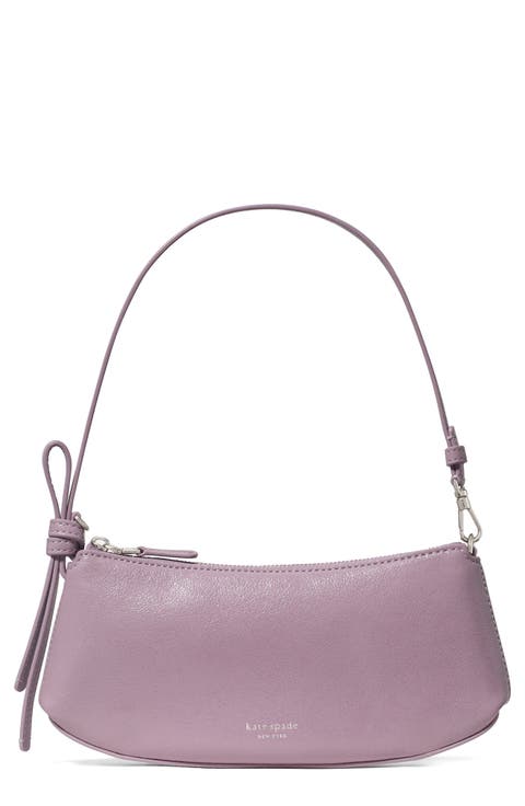 loop glazed leather pochette bag