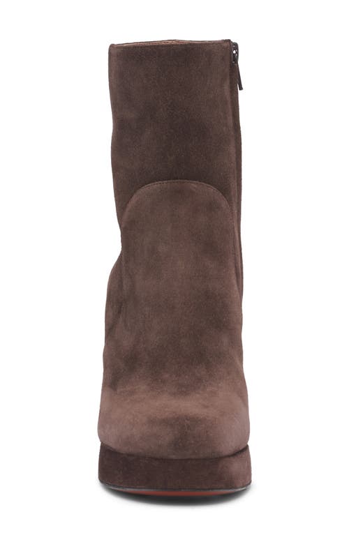 Valentino Vlogo Platform Bootie In Brown