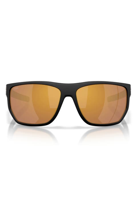 Santiago 63mm Oversize Polarized Rectangular Sunglasses