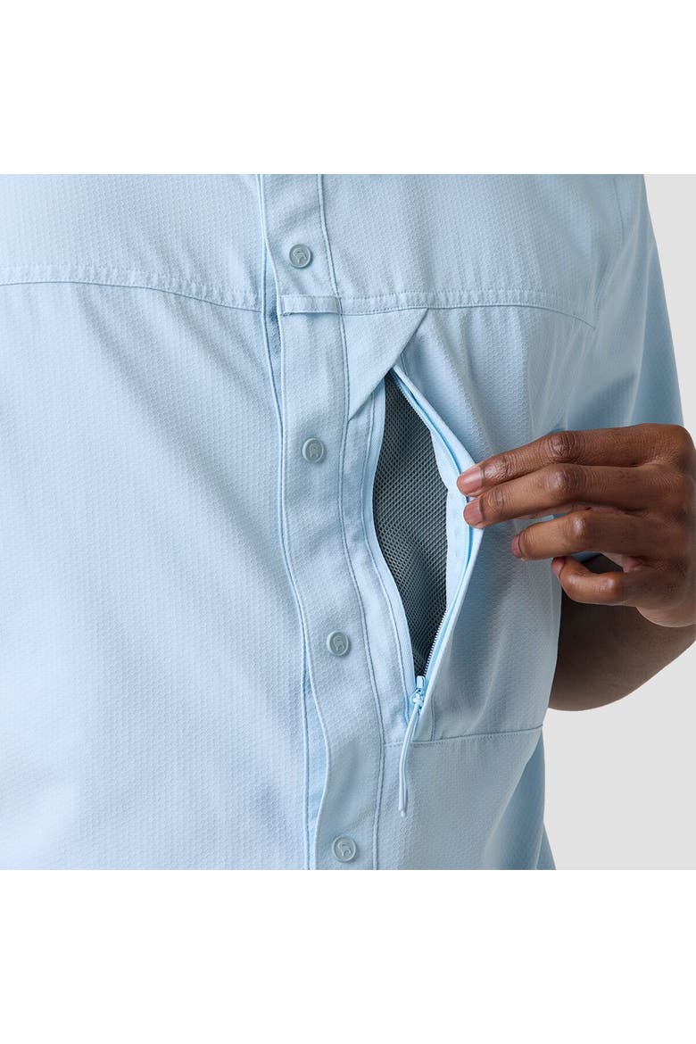 Tahoe Woven Short-Sleeve Snap-Up Shirt - Men's, Alternate, color, Skyride