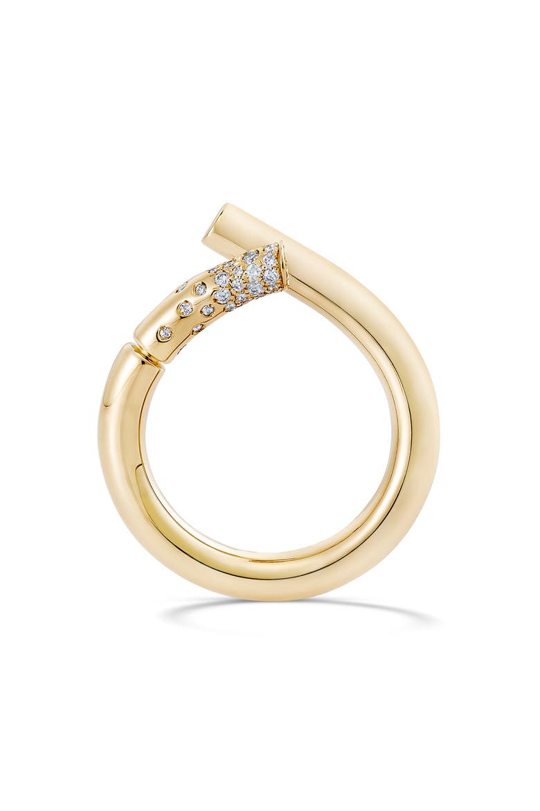 Oera Pavé Diamond Ring, Alternate, color, YELLOW GOLD