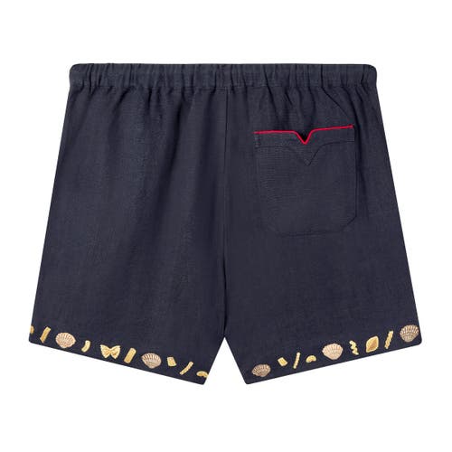 Tombolo 'vongole!' Cabana Shorts In Navy