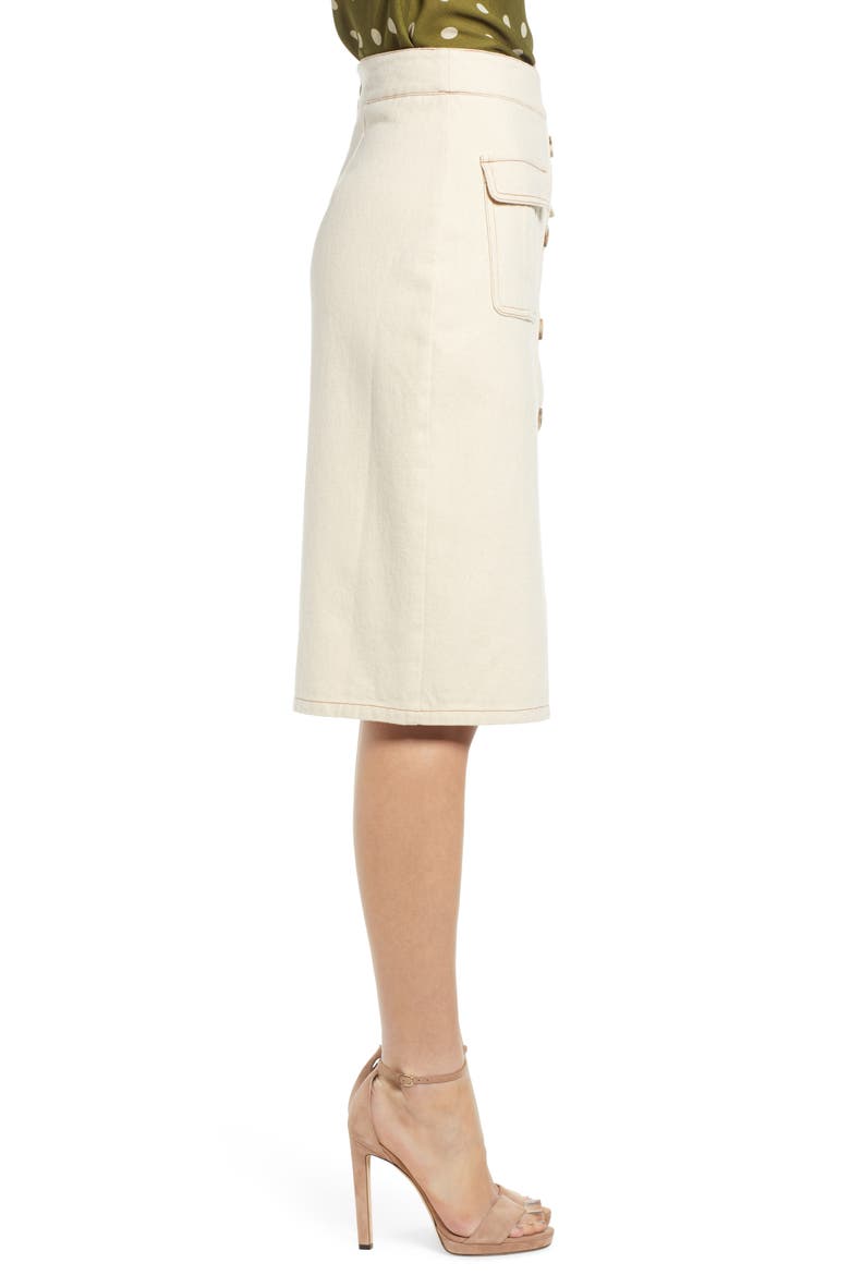 Chriselle Lim Marine Midi Skirt, Alternate, color, BONE