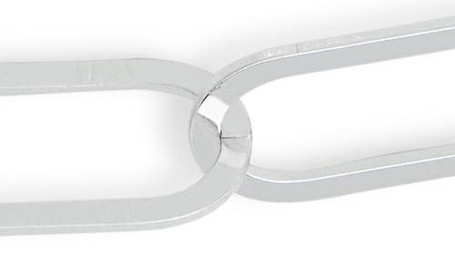 Shop Nordstrom Rack Flat Paperclip Chain Link Necklace In Silver