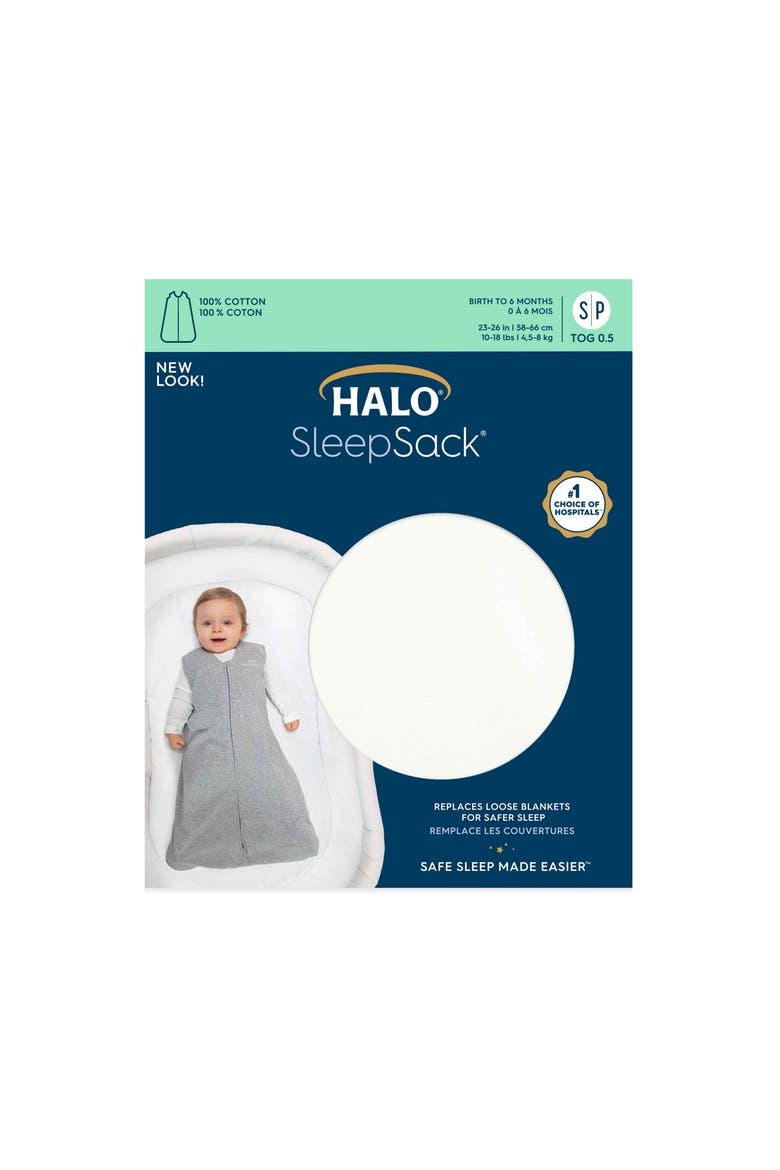 100% Cotton 0.5 TOG Sleepsack Wearable Blanket, Swaddle Transition Sleeping Bag, Alternate, color, Cream