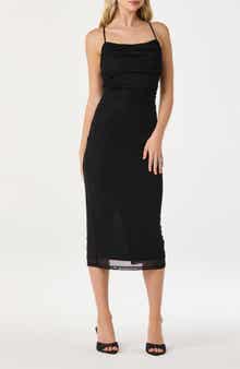 ASTR the Label Rhinestone Mesh Cocktail Dress