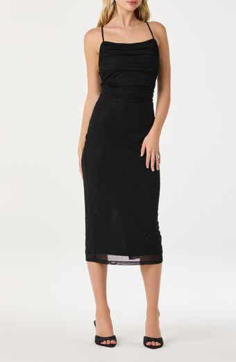 ASTR the Label Rhinestone Mesh Cocktail Dress