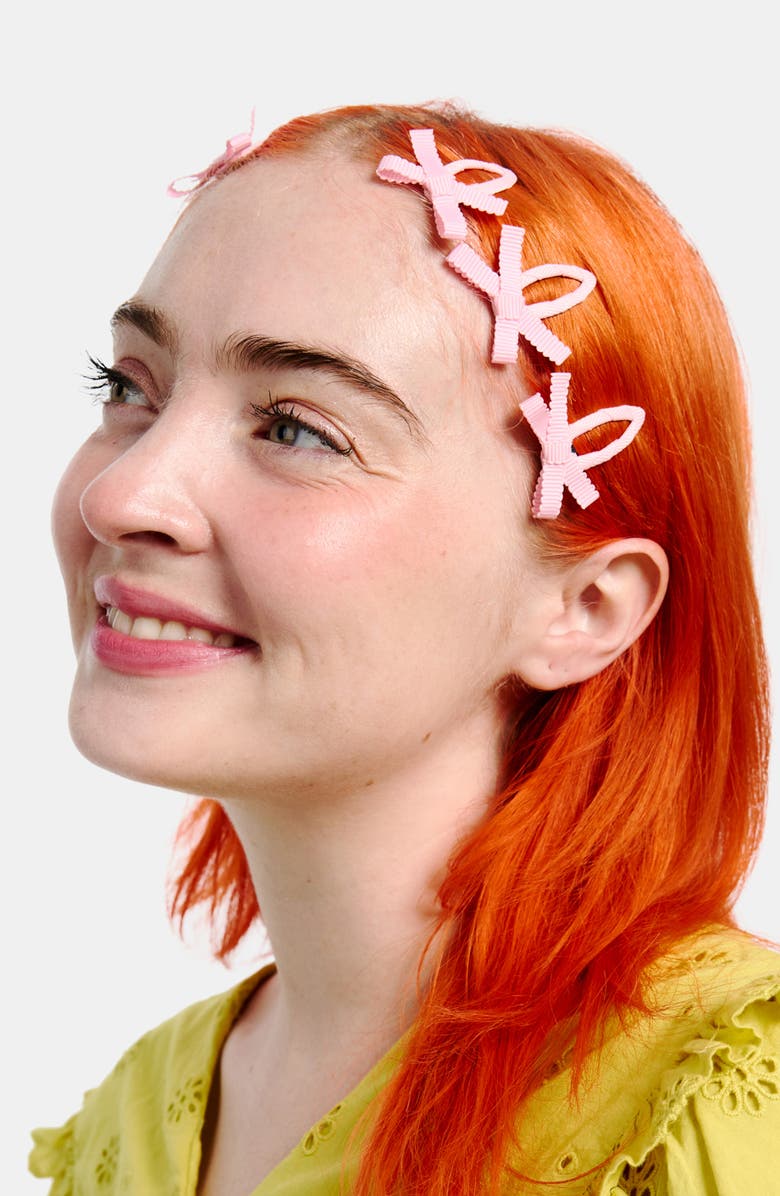 Chunks 4-Pack Bow Hair Clips, Alternate, color,