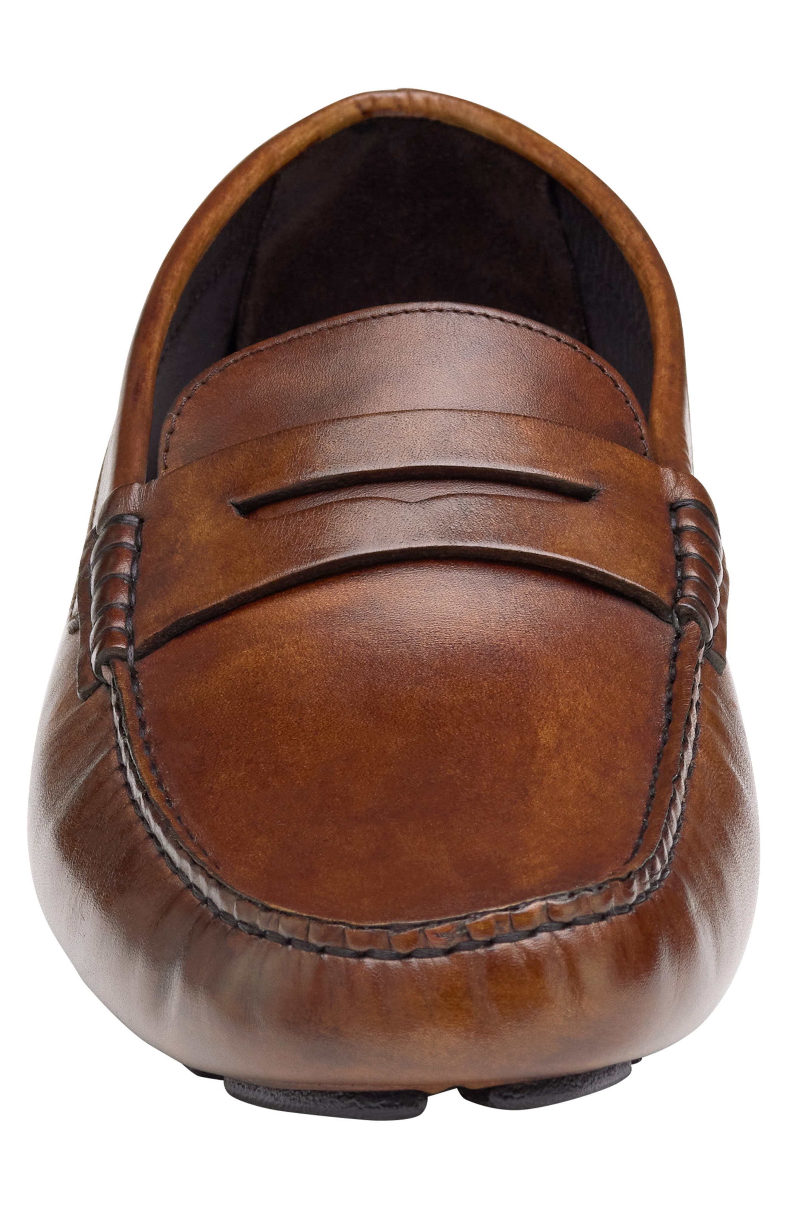 Johnston & Murphy Dayton Driving Penny Loafer, Alternate, color, Brown Italian Calfskin