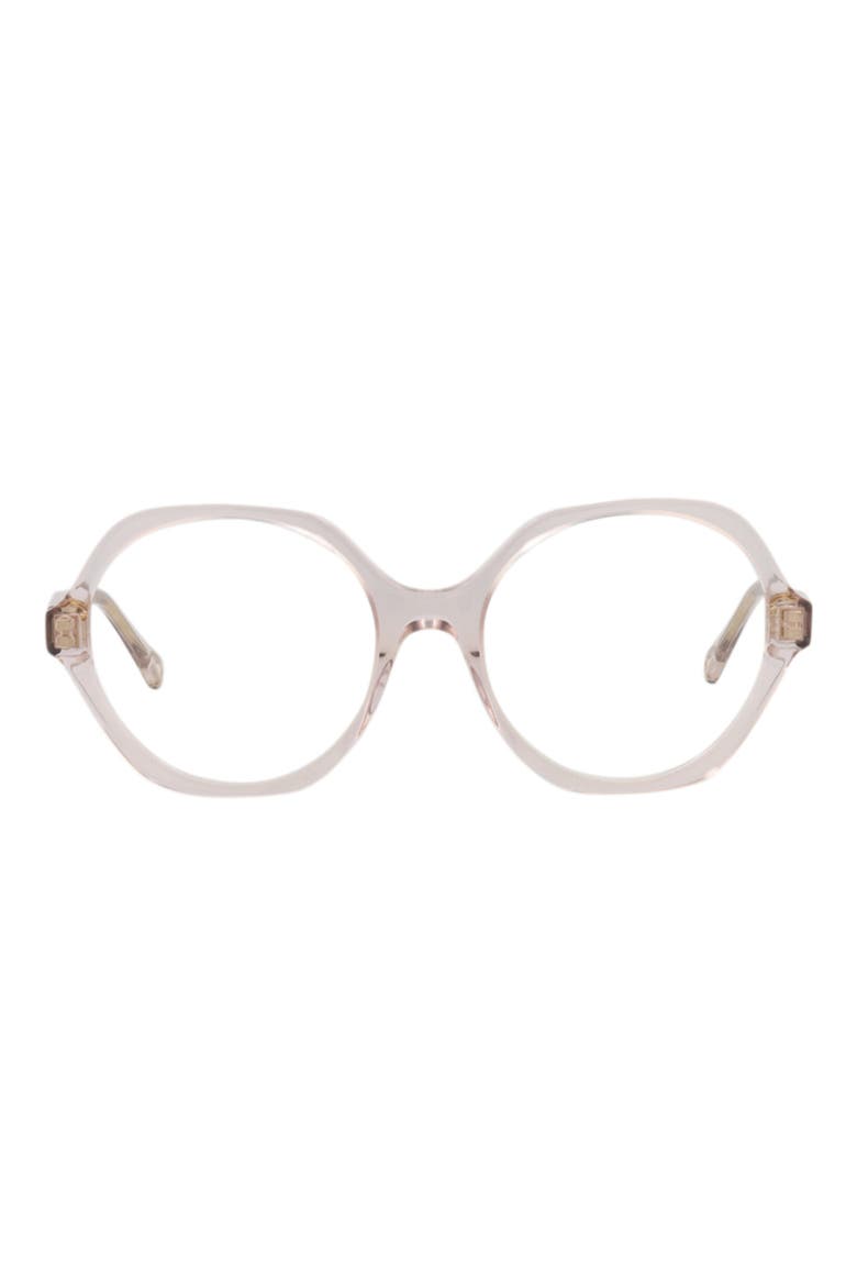 Geometric Optical Glasses, Main, color, PINK PINK TRANSPARENT