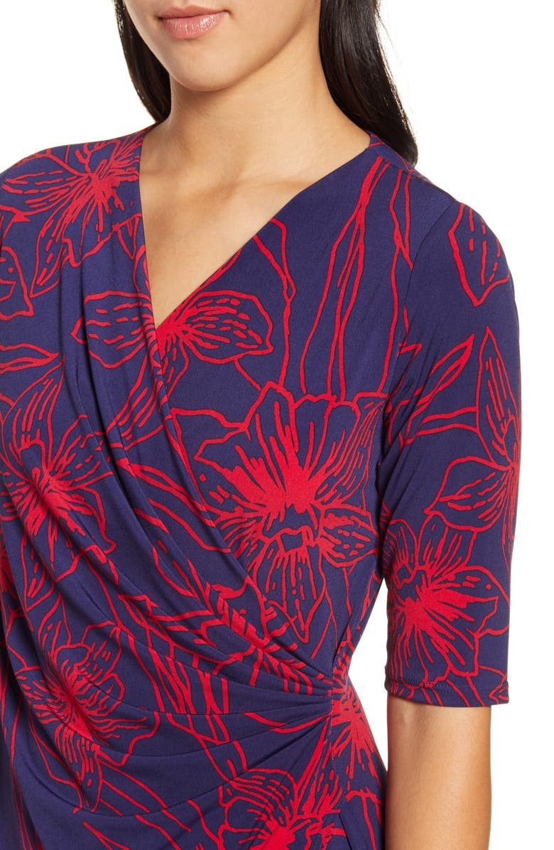 Tommy Bahama Vista Blooms Wrap Front Dress, Alternate, color,