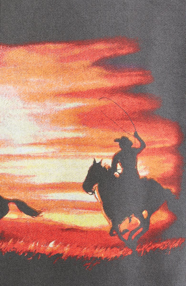 ONE OF THESE DAYS Look Beyond Graphic Hoodie, Alternate, color, Washed Black