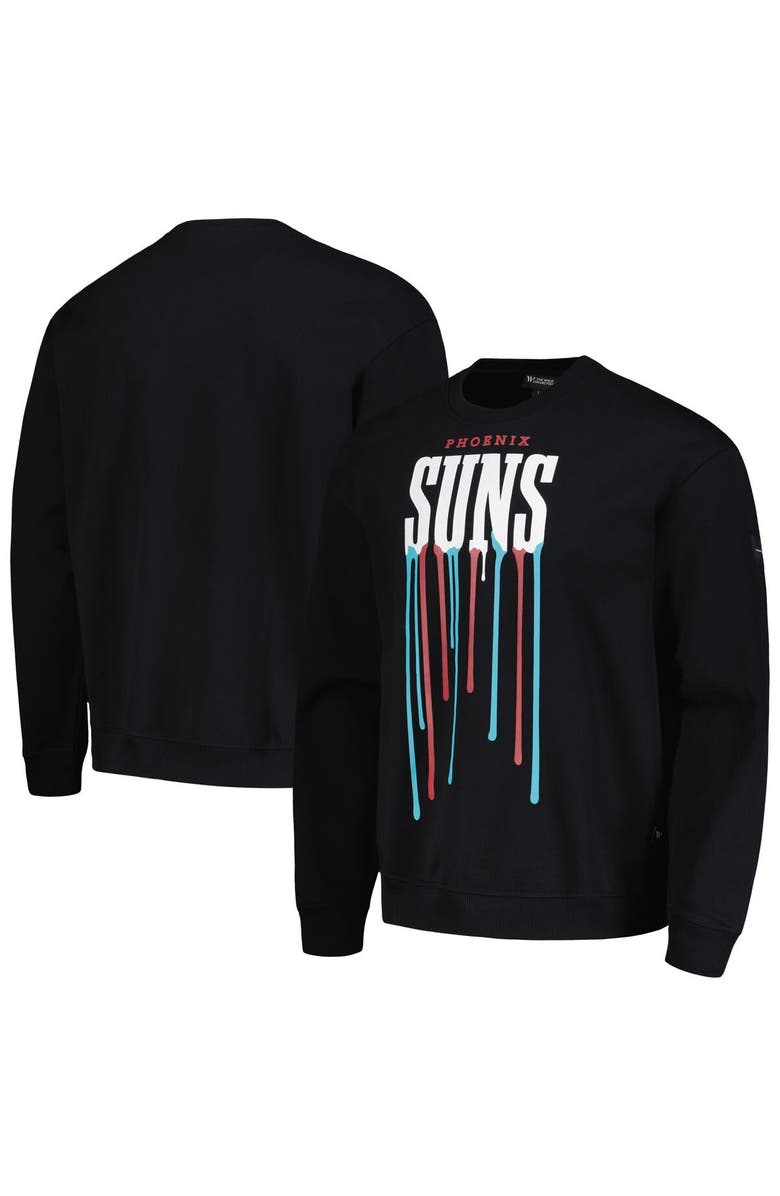 THE WILD COLLECTIVE Unisex The Wild Collective Black Phoenix Suns Drip Pullover Sweatshirt, Main, color, Black