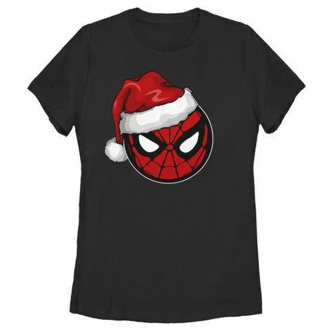Women's Marvel Christmas Spider-Man Santa Hat  Graphic T-Shirt