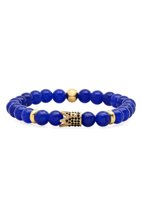 Men's Agate Beaded Bracelet