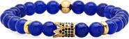 STEELTIME Men's Agate Beaded Bracelet