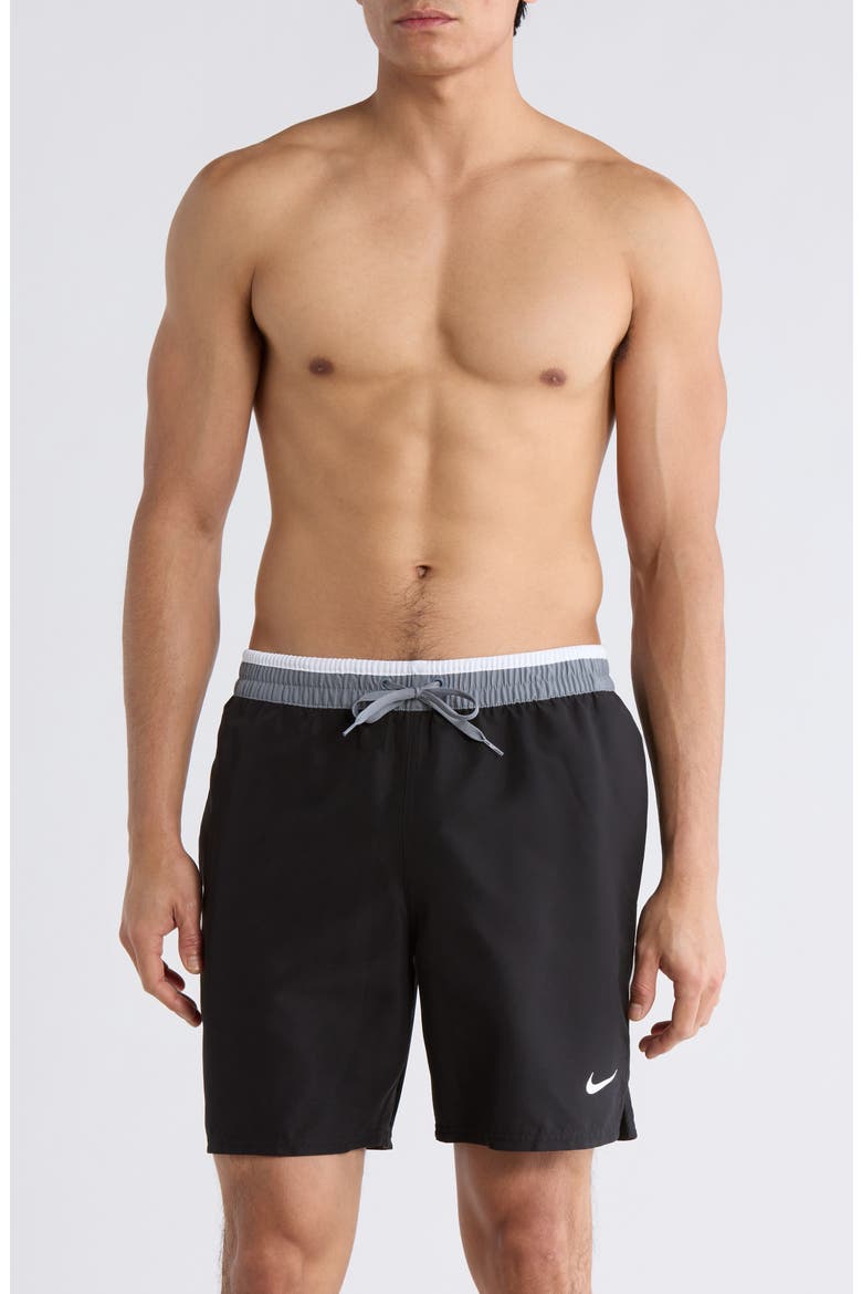 7-Inch Volley Swim Shorts, Main, color, BLACK