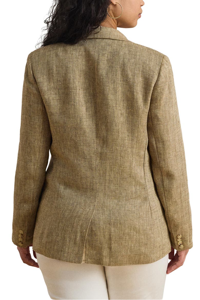 Herringbone Linen Blazer, Alternate, color, BEIGE/ CREAM WHITE/ MULTI