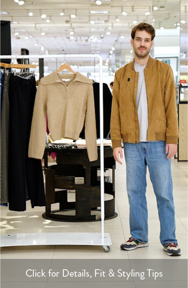 Platter Collar Quarter-Zip Sweater, sales video thumbnail