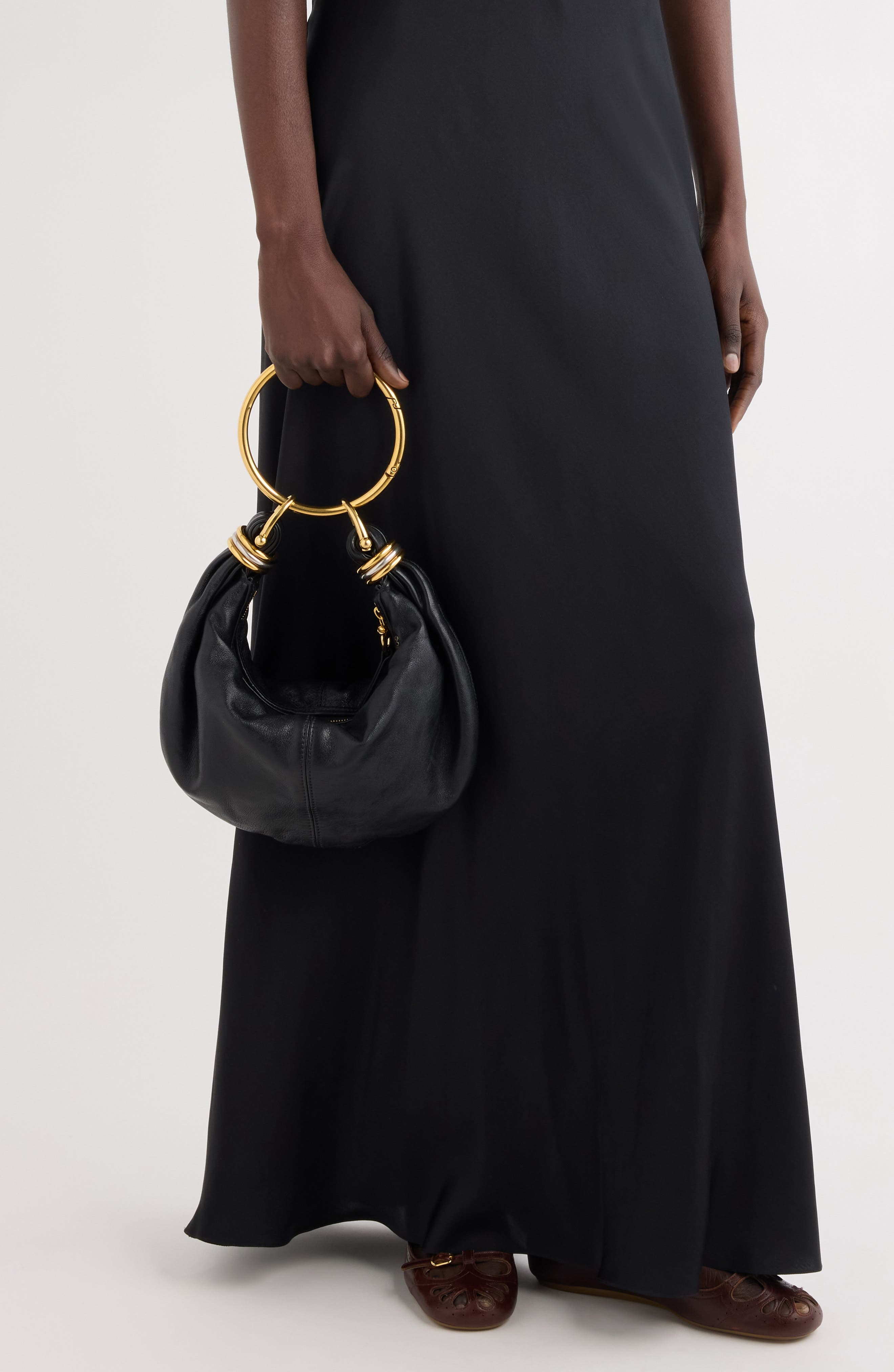 Chloé Small Bracelet Hobo Bag, Alternate, color, Black 001