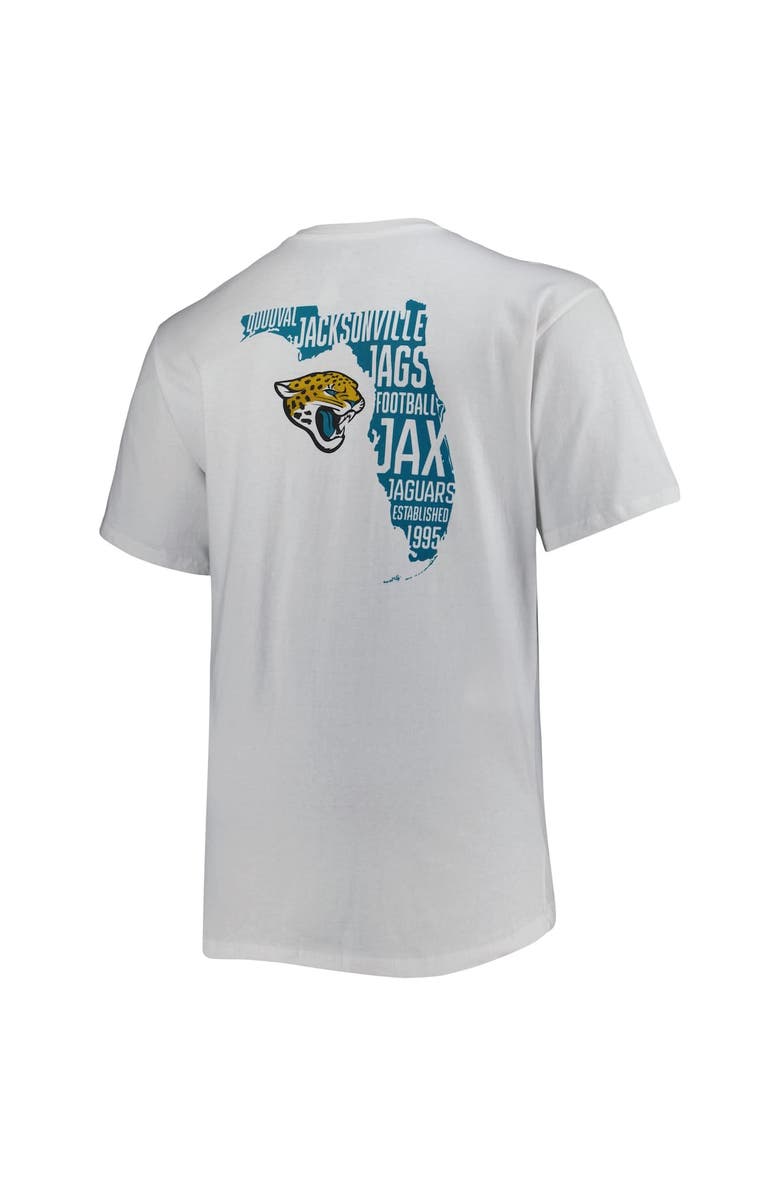 FANATICS Men's Fanatics Branded White Jacksonville Jaguars Big & Tall Hometown Collection Hot Shot T-Shirt, Alternate, color, 