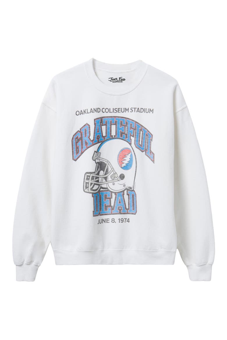 Grateful Dead Helmet Graphic Sweatshirt, Main, color, WHITE